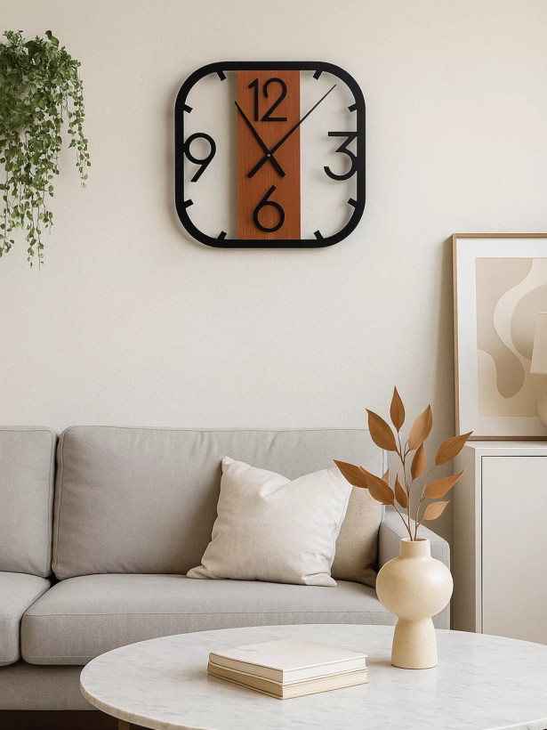 ساعت دیواری کلاسیک چوبی کد 271