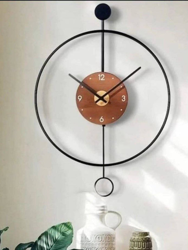 ساعت دیواری چوب و فلز کد 220